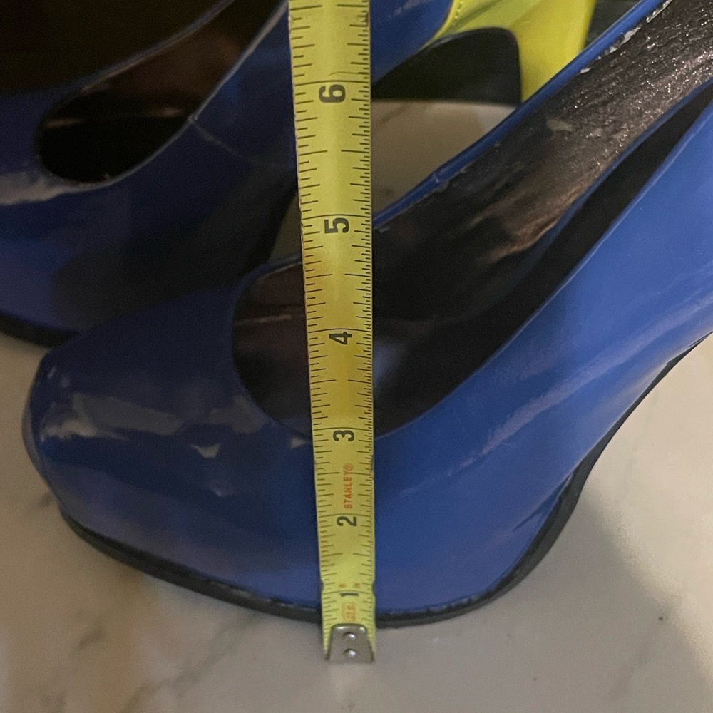 Simply Vera Vera Wang High Platform 5" High Heels Blue/Green Women's- Size 6M - Picture 10 of 13
